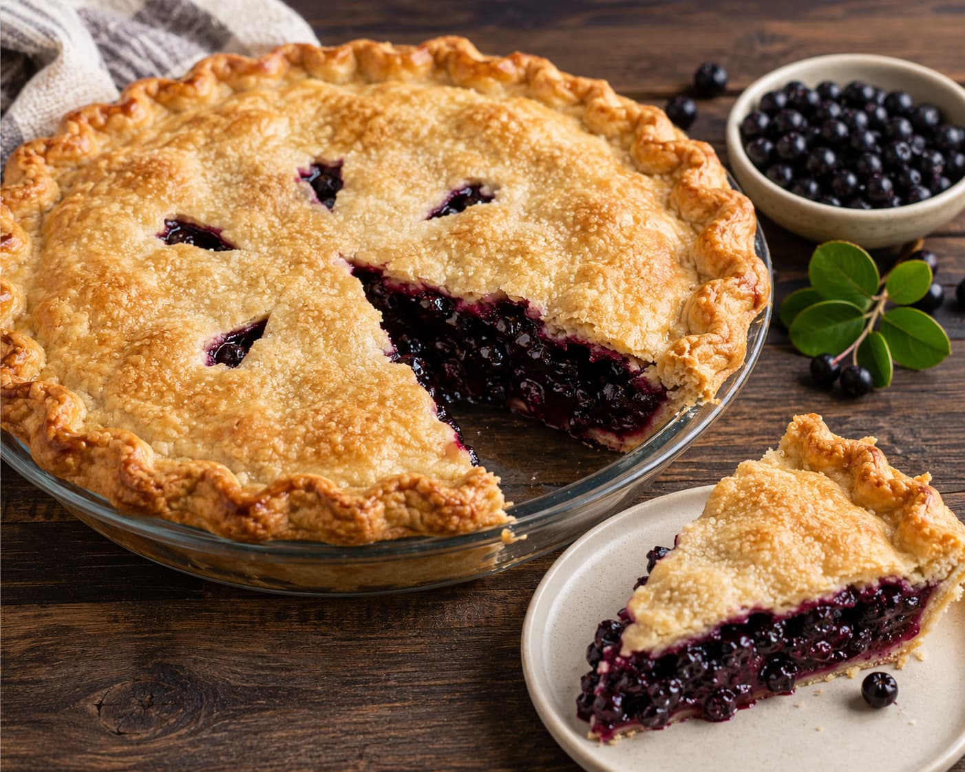 Classic Aronia Berry Pie