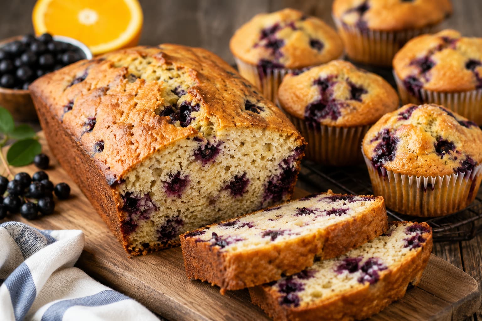 Aronia Orange Muffin Bread